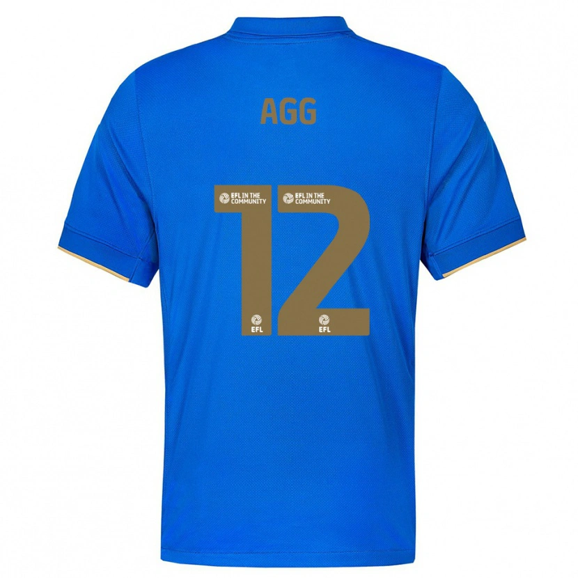 Danxen Kinderen Lily Agg #12 Blauw Goud Thuisshirt Thuistenue 2025/26 T-Shirt