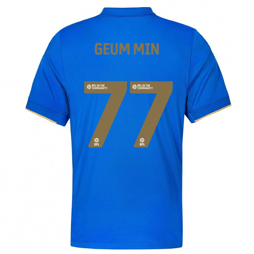 Danxen Kinderen Lee Geum-Min #77 Blauw Goud Thuisshirt Thuistenue 2025/26 T-Shirt