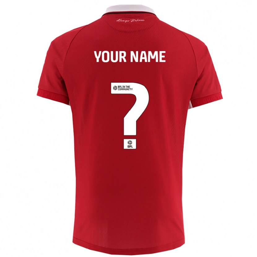 Danxen Kinderen Uw Naam #0 Rood Wit Thuisshirt Thuistenue 2025/26 T-Shirt