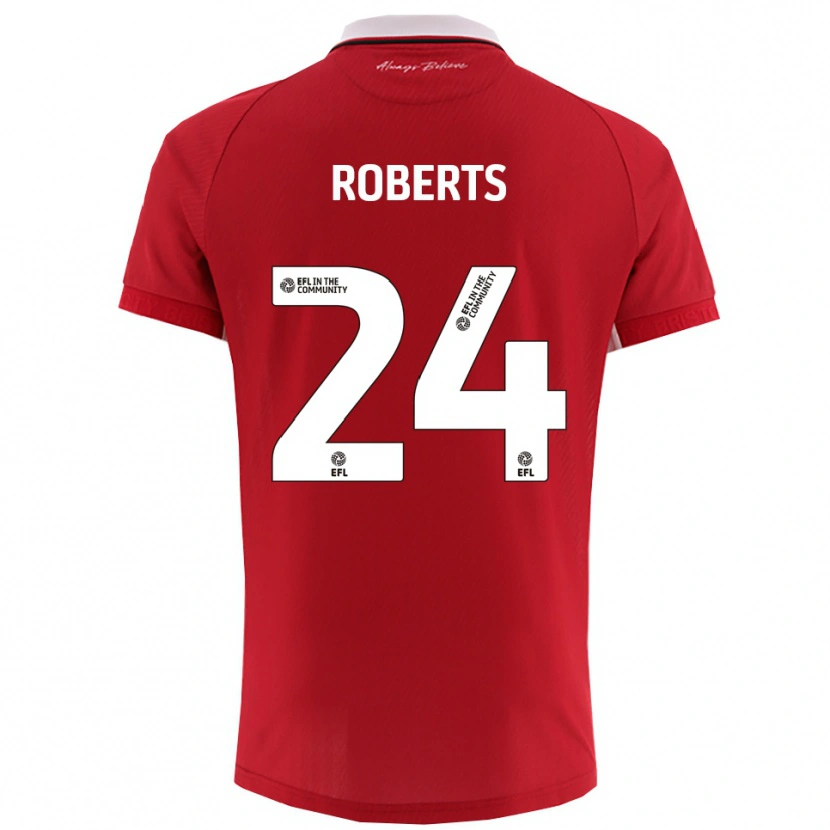 Danxen Kinderen Haydon Roberts #24 Rood Wit Thuisshirt Thuistenue 2025/26 T-Shirt