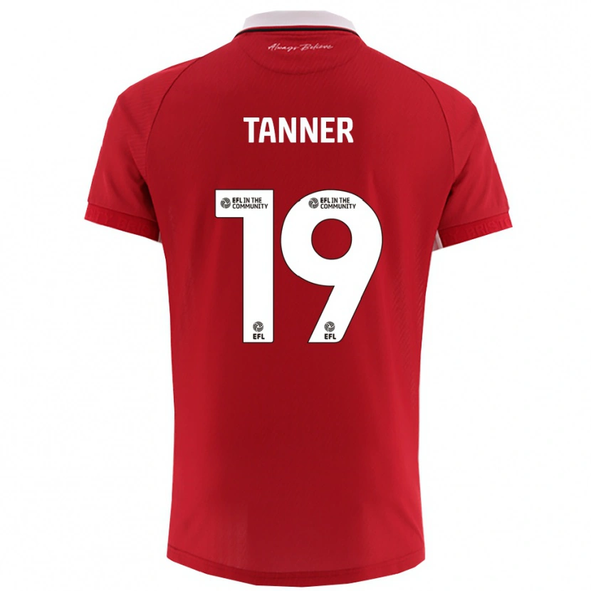 Danxen Kinderen George Tanner #19 Rood Wit Thuisshirt Thuistenue 2025/26 T-Shirt