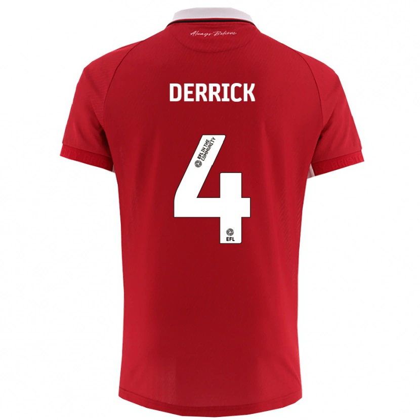 Danxen Kinderen Louie Derrick #4 Rood Wit Thuisshirt Thuistenue 2025/26 T-Shirt