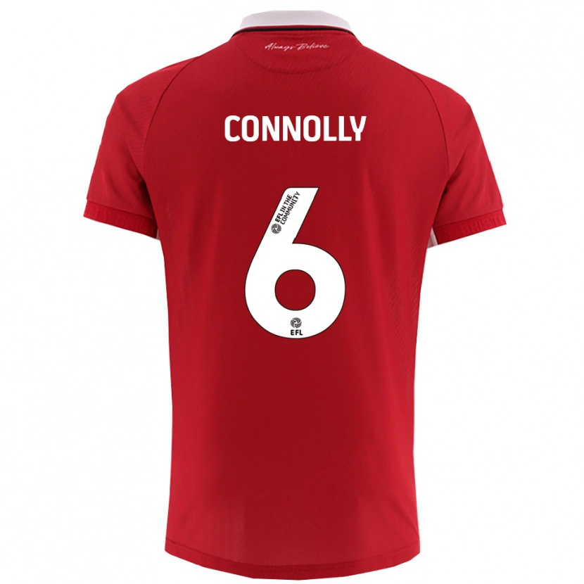 Danxen Kinderen Megan Connolly #6 Rood Wit Thuisshirt Thuistenue 2025/26 T-Shirt