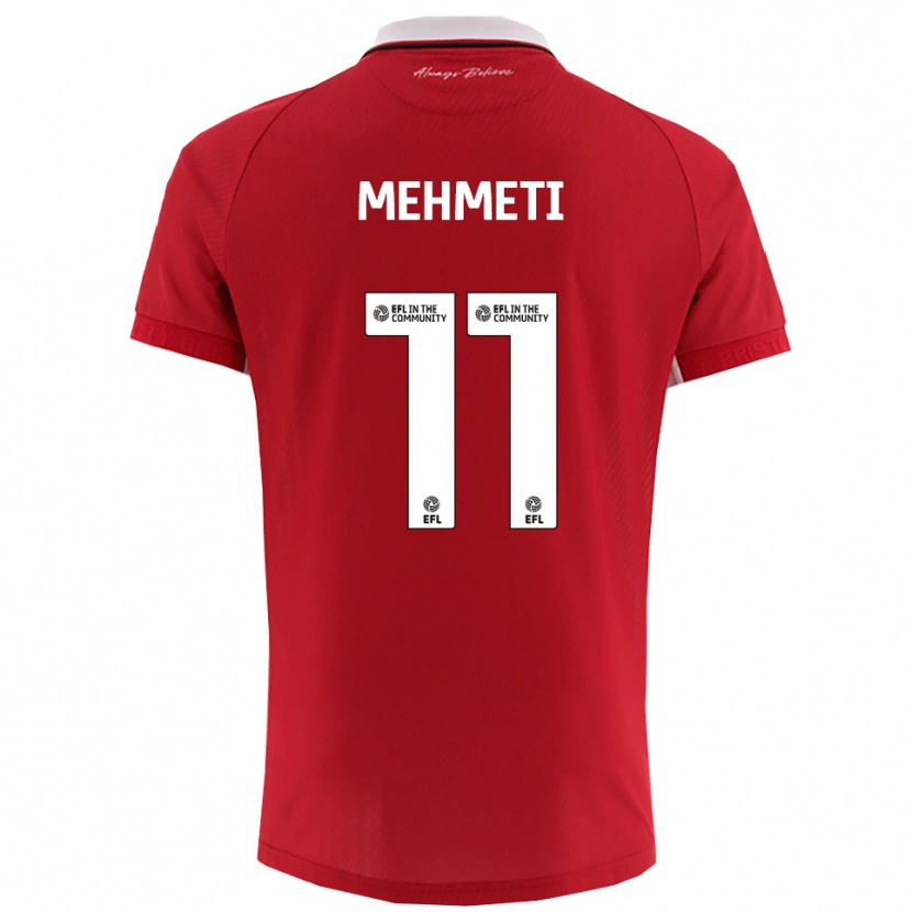 Danxen Kinderen Anis Mehmeti #11 Rood Wit Thuisshirt Thuistenue 2025/26 T-Shirt