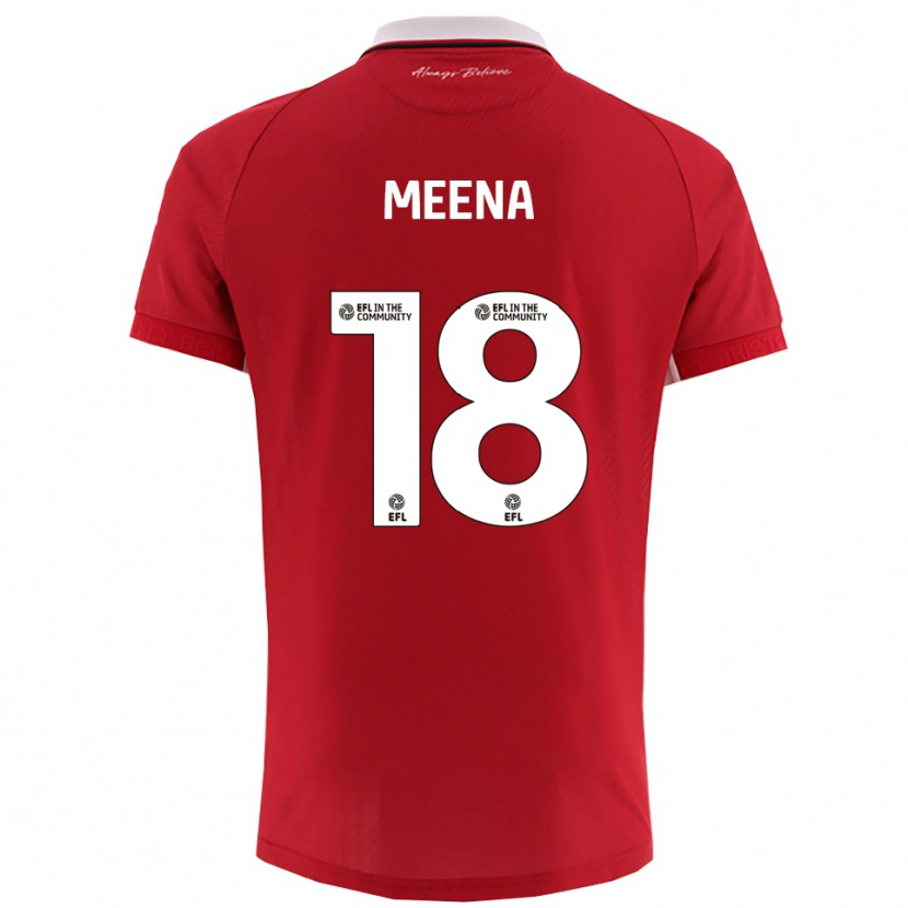 Danxen Kinderen Malaika Meena #18 Rood Wit Thuisshirt Thuistenue 2025/26 T-Shirt