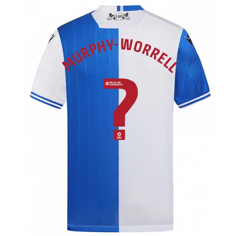 Danxen Kinderen Paul Murphy-Worrell #0 Blauw Wit Thuisshirt Thuistenue 2025/26 T-Shirt