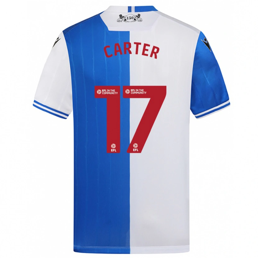 Danxen Kinderen Hayden Carter #17 Blauw Wit Thuisshirt Thuistenue 2025/26 T-Shirt