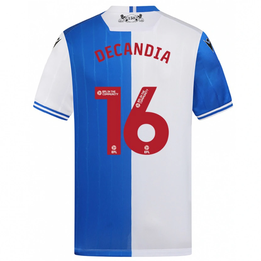 Danxen Kinderen Michael Decandia #16 Blauw Wit Thuisshirt Thuistenue 2025/26 T-Shirt