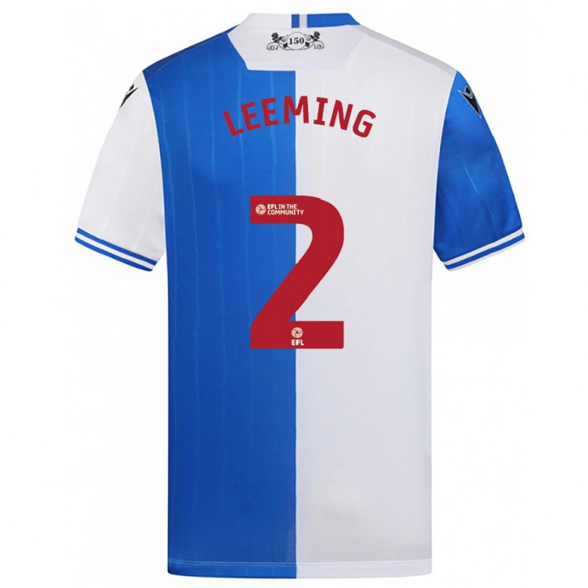 Danxen Kinderen Bruce Leeming #2 Blauw Wit Thuisshirt Thuistenue 2025/26 T-Shirt