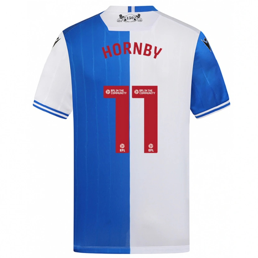 Danxen Kinderen Megan Hornby #11 Blauw Wit Thuisshirt Thuistenue 2025/26 T-Shirt