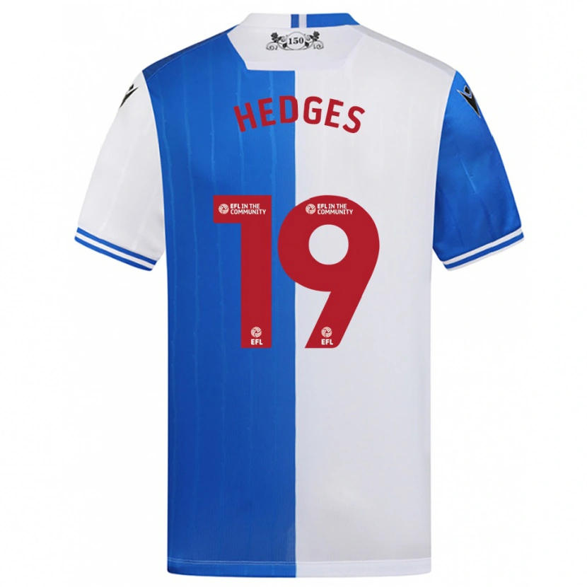 Danxen Kinderen Ryan Hedges #19 Blauw Wit Thuisshirt Thuistenue 2025/26 T-Shirt