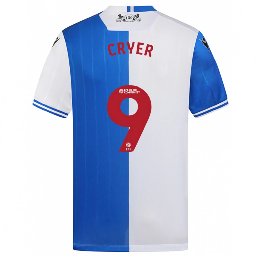 Danxen Kinderen Tom Cryer #9 Blauw Wit Thuisshirt Thuistenue 2025/26 T-Shirt