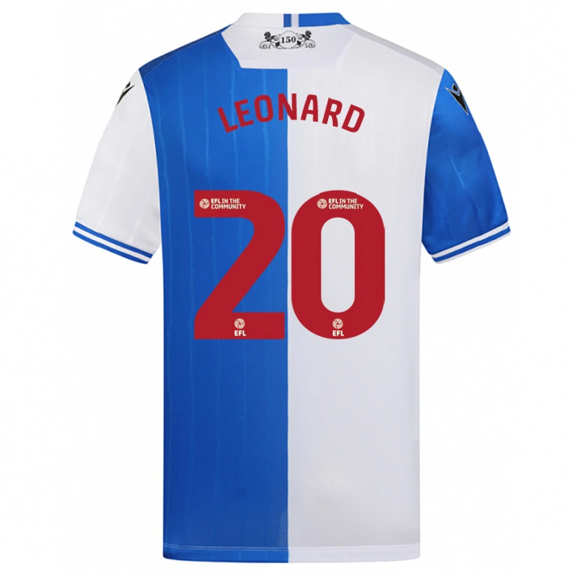 Danxen Kinderen Harry Leonard #20 Blauw Wit Thuisshirt Thuistenue 2025/26 T-Shirt