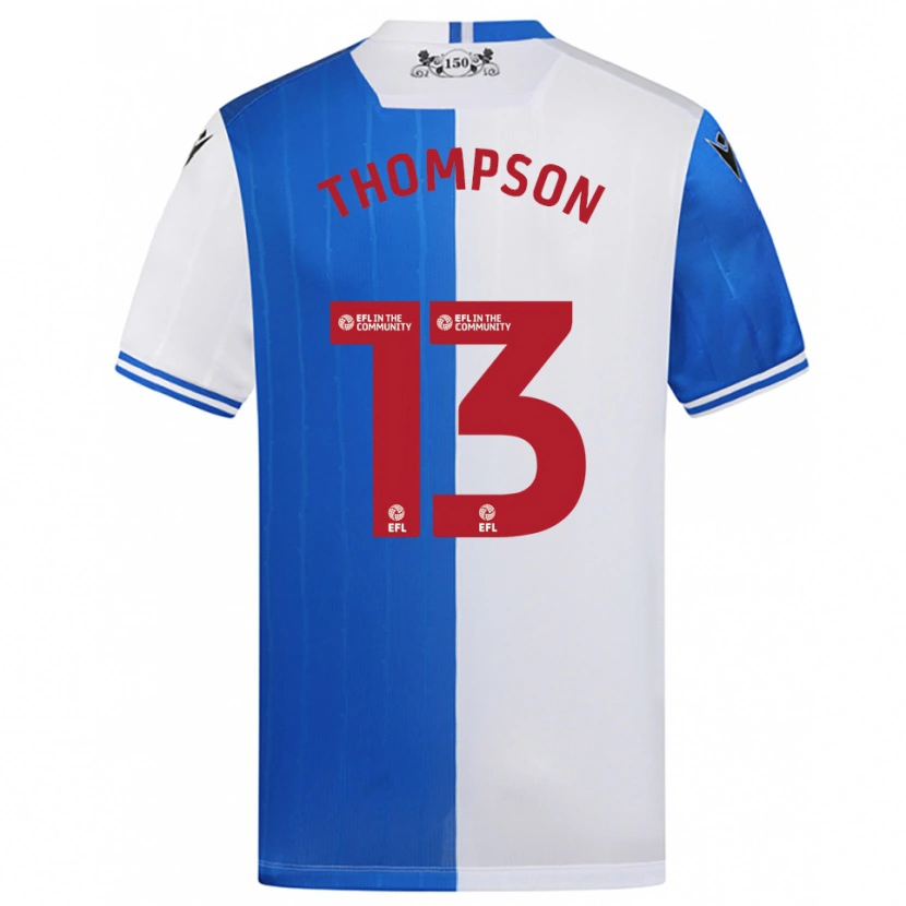 Danxen Kinderen Luke Thompson #13 Blauw Wit Thuisshirt Thuistenue 2025/26 T-Shirt