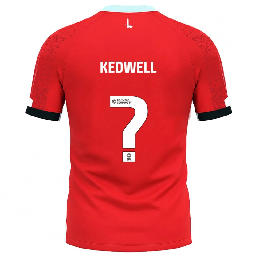 Danxen Kinderen Harvey Kedwell #0 Rood Wit Thuisshirt Thuistenue 2025/26 T-Shirt