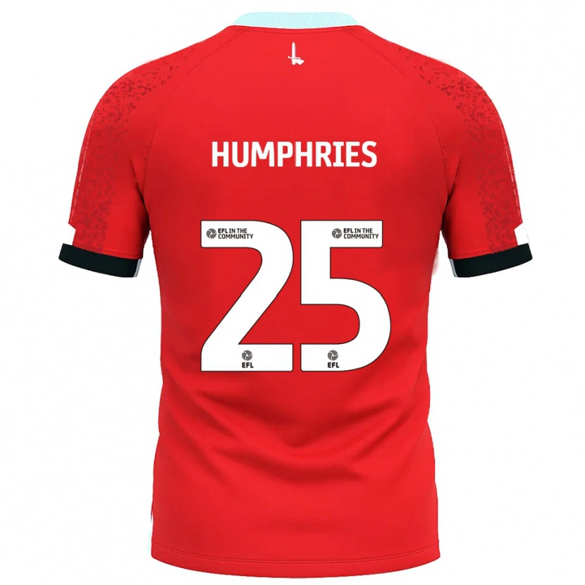 Danxen Kinderen Greta Humphries #25 Rood Wit Thuisshirt Thuistenue 2025/26 T-Shirt