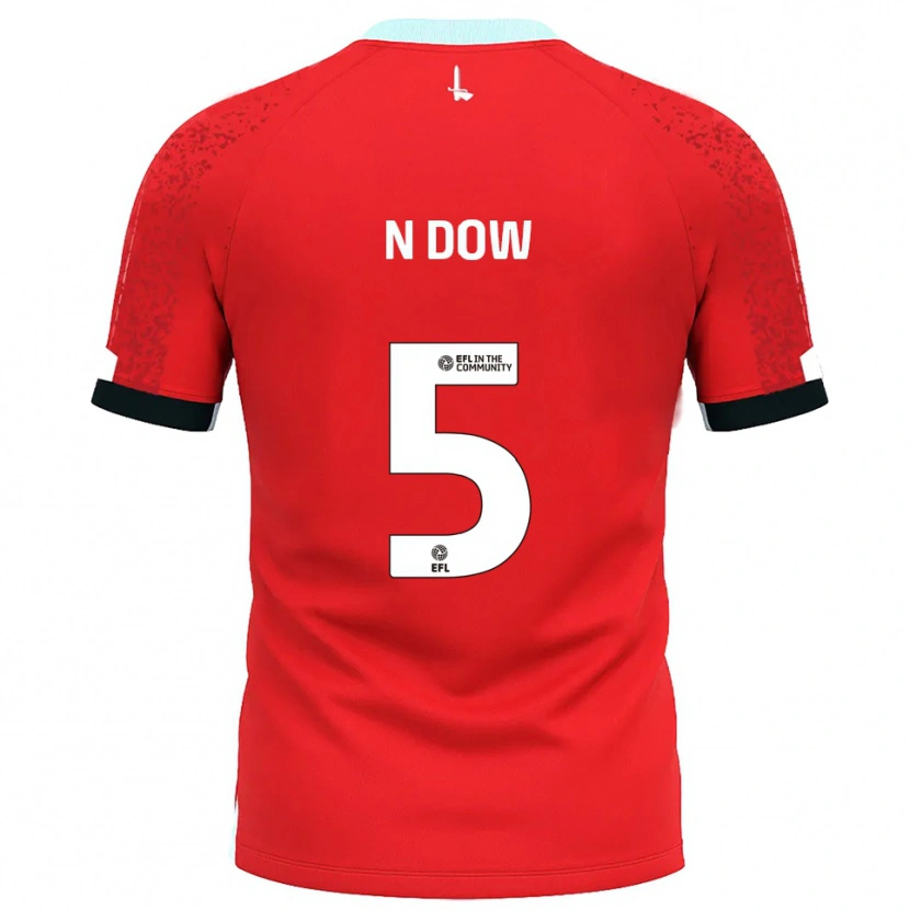 Danxen Kinderen Elisha N'dow #5 Rood Wit Thuisshirt Thuistenue 2025/26 T-Shirt