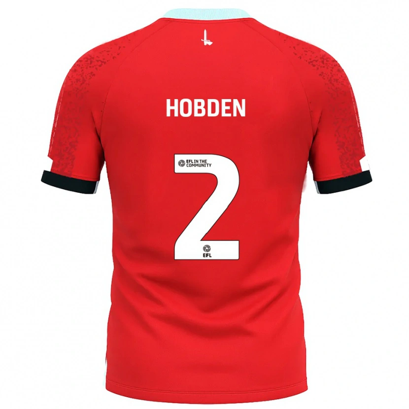 Danxen Kinderen Ollie Hobden #2 Rood Wit Thuisshirt Thuistenue 2025/26 T-Shirt