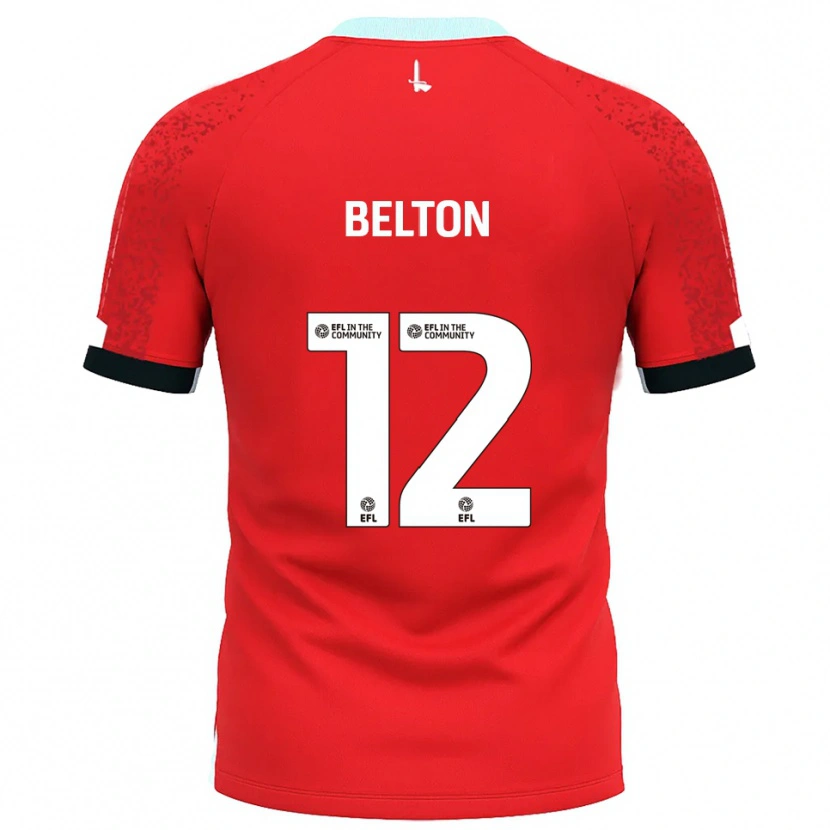Danxen Kinderen Jack Belton #12 Rood Wit Thuisshirt Thuistenue 2025/26 T-Shirt