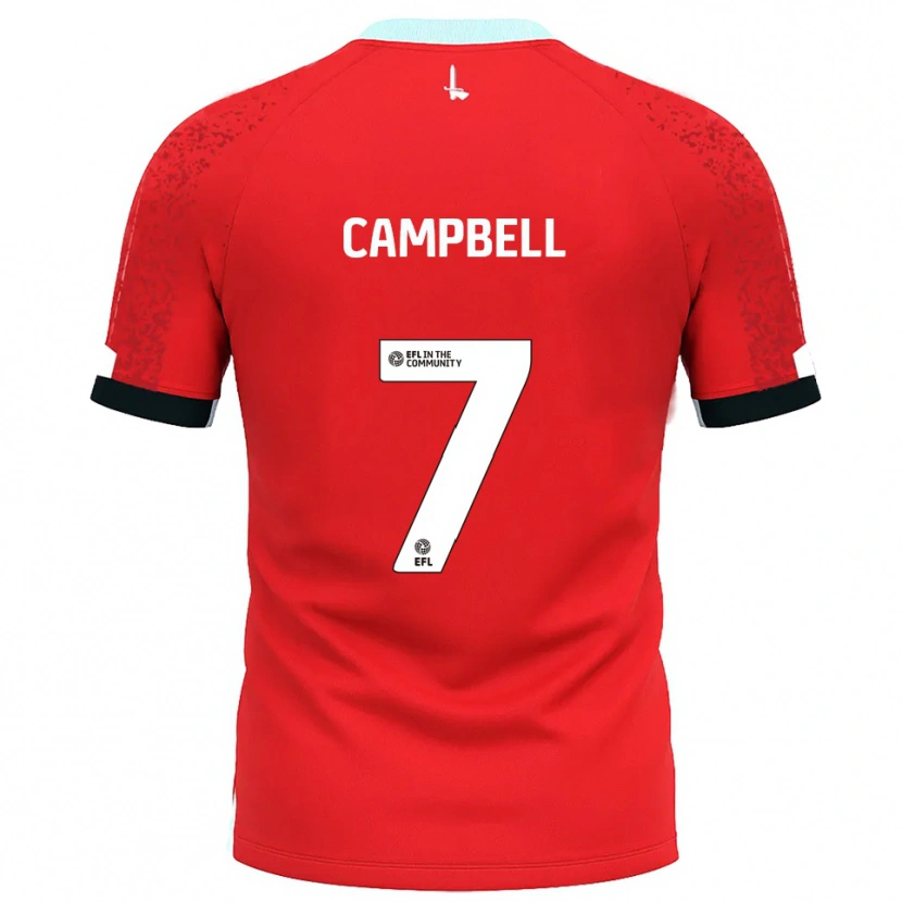 Danxen Kinderen Tyreece Campbell #7 Rood Wit Thuisshirt Thuistenue 2025/26 T-Shirt