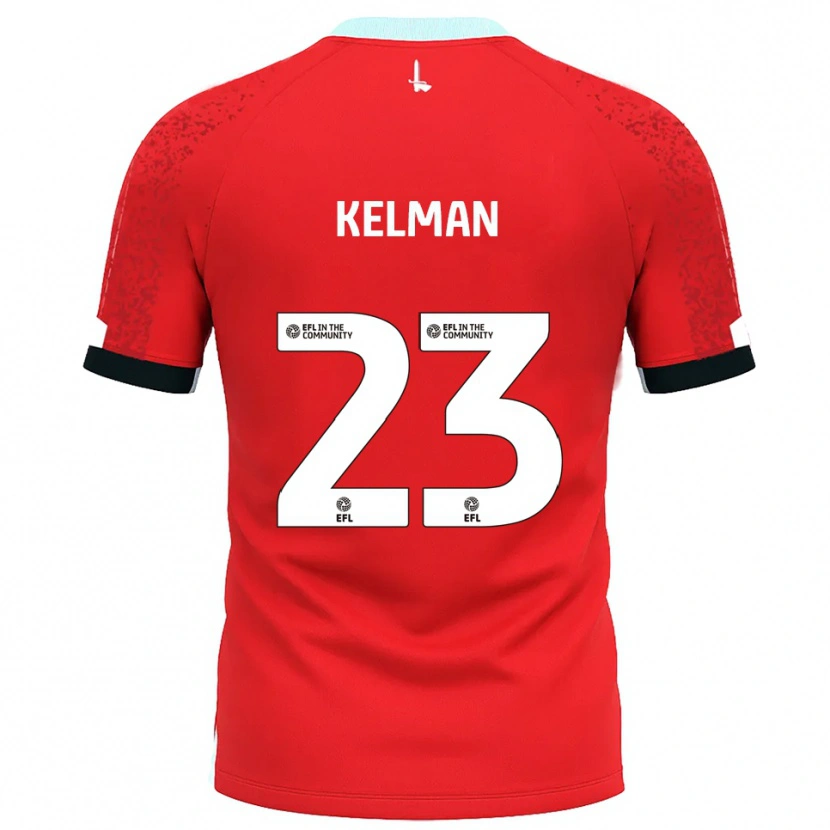 Danxen Kinderen Charlie Kelman #23 Rood Wit Thuisshirt Thuistenue 2025/26 T-Shirt