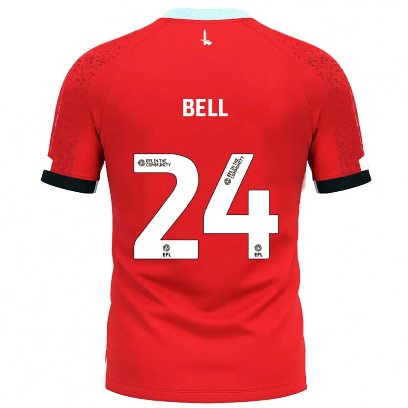 Danxen Kinderen Taylor Bell #24 Rood Wit Thuisshirt Thuistenue 2025/26 T-Shirt
