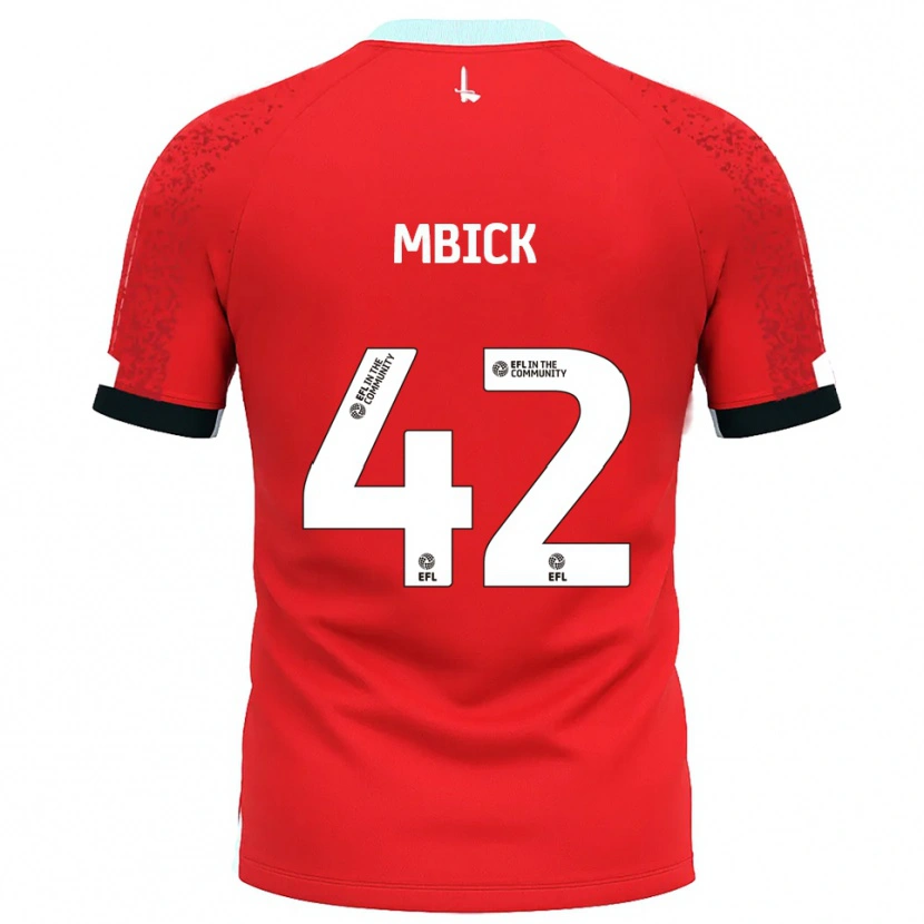 Danxen Kinderen Micah Mbick #42 Rood Wit Thuisshirt Thuistenue 2025/26 T-Shirt