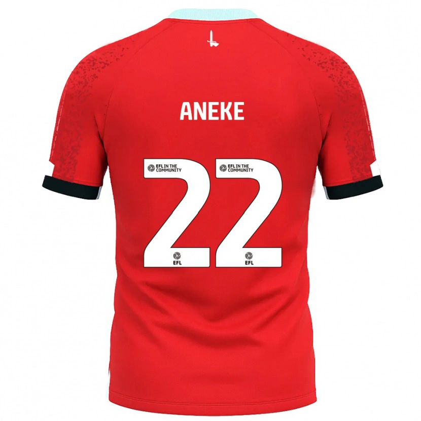 Danxen Kinderen Chuks Aneke #22 Rood Wit Thuisshirt Thuistenue 2025/26 T-Shirt