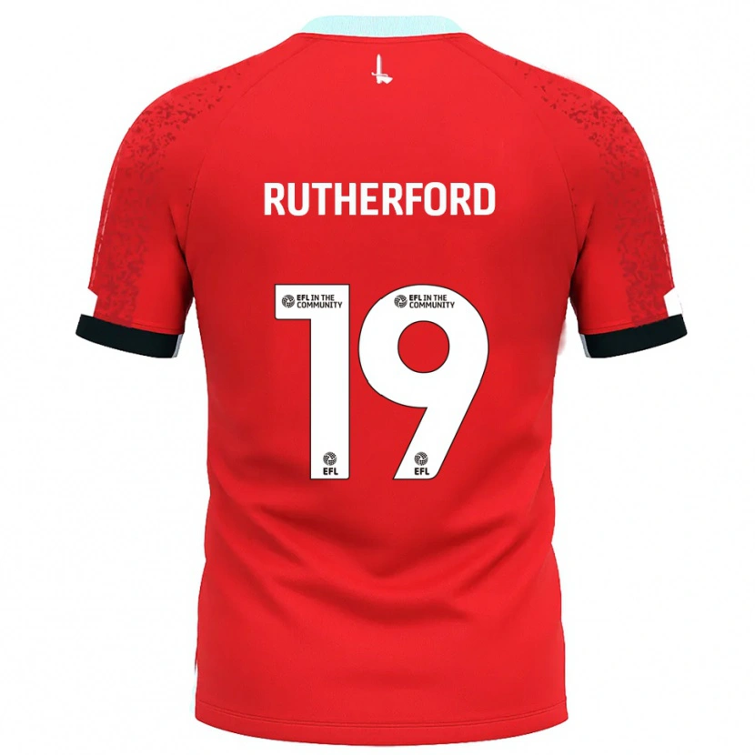 Danxen Kinderen Ella Rutherford #19 Rood Wit Thuisshirt Thuistenue 2025/26 T-Shirt