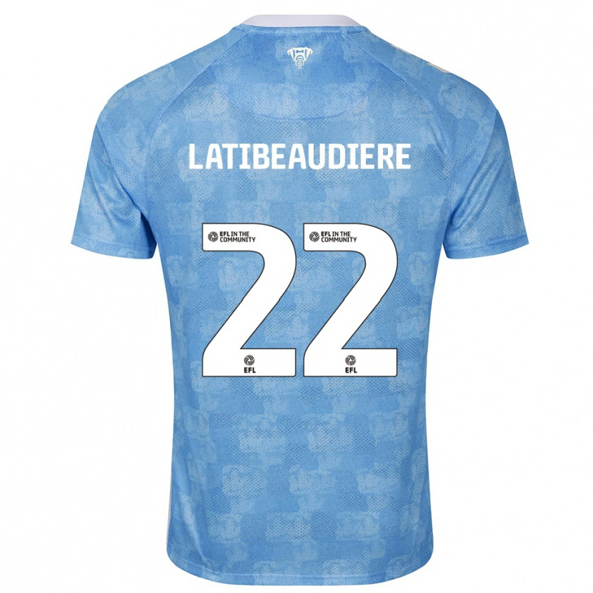 Danxen Kinderen Joel Latibeaudiere #22 Hemelsblauw Wit Thuisshirt Thuistenue 2025/26 T-Shirt