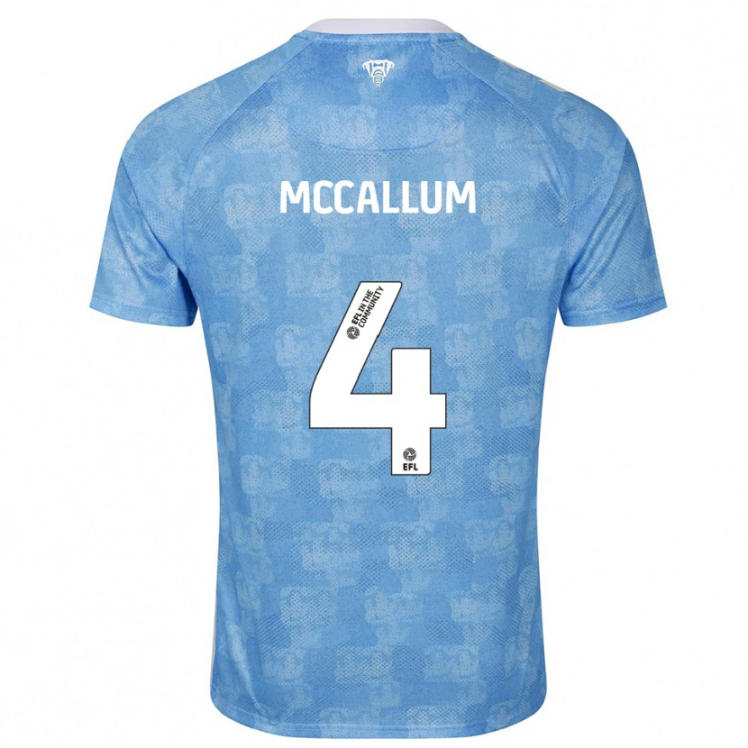 Danxen Kinderen Joseph Mccallum #4 Hemelsblauw Wit Thuisshirt Thuistenue 2025/26 T-Shirt