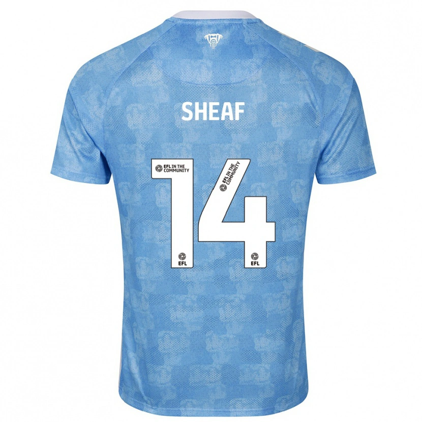 Danxen Kinderen Ben Sheaf #14 Hemelsblauw Wit Thuisshirt Thuistenue 2025/26 T-Shirt