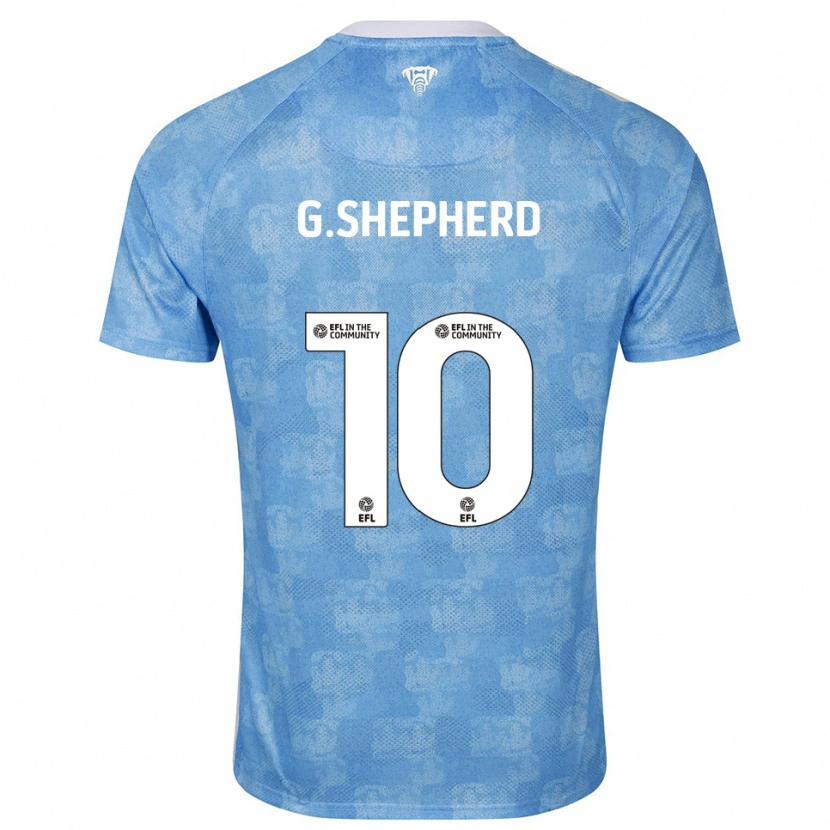 Danxen Kinderen George Shepherd #10 Hemelsblauw Wit Thuisshirt Thuistenue 2025/26 T-Shirt