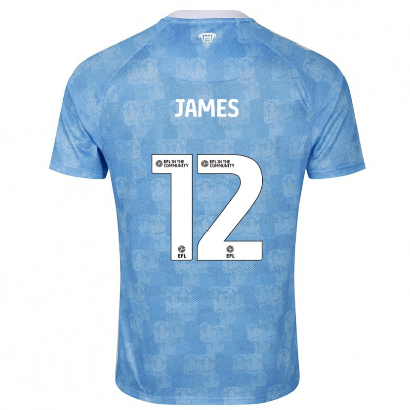 Danxen Kinderen Jack James #12 Hemelsblauw Wit Thuisshirt Thuistenue 2025/26 T-Shirt