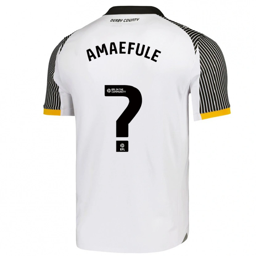 Danxen Kinderen Kelvin Amaefule #0 Wit Zwart Thuisshirt Thuistenue 2025/26 T-Shirt