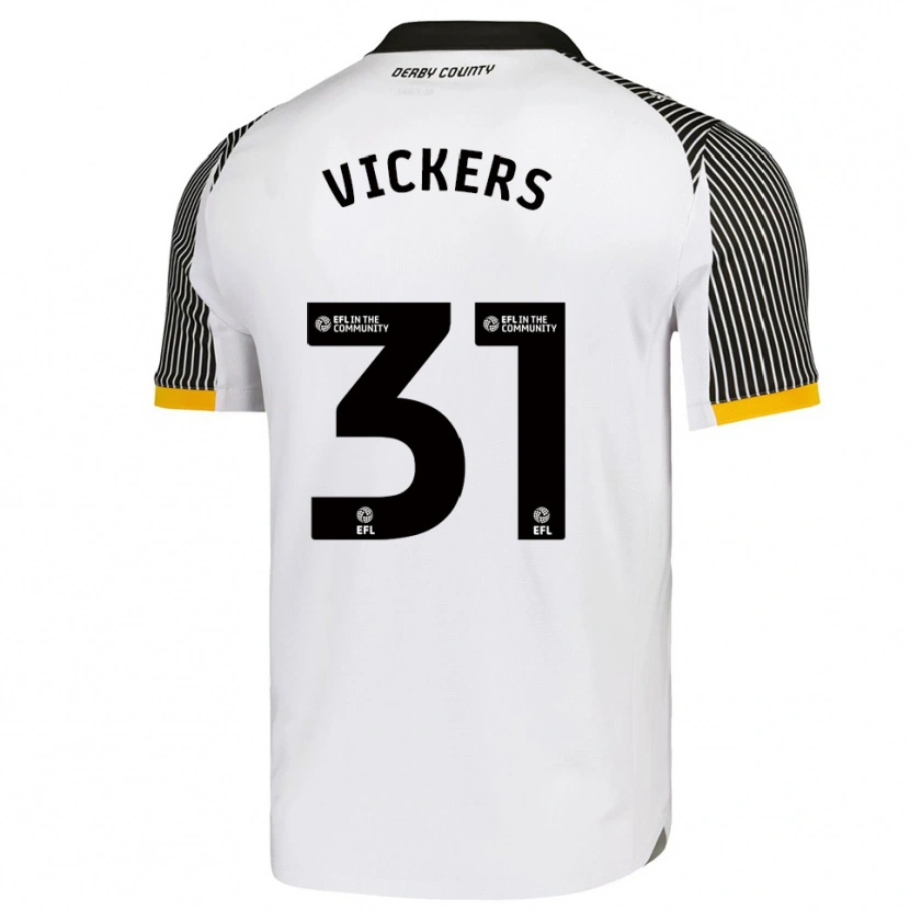 Danxen Kinderen Josh Vickers #31 Wit Zwart Thuisshirt Thuistenue 2025/26 T-Shirt