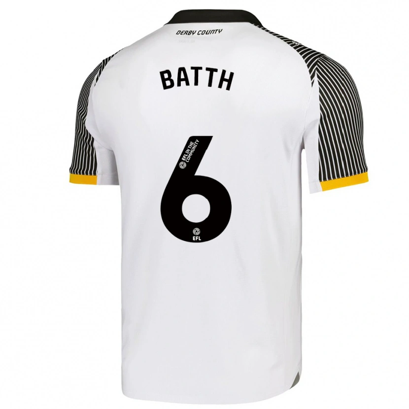 Danxen Kinderen Danny Batth #6 Wit Zwart Thuisshirt Thuistenue 2025/26 T-Shirt