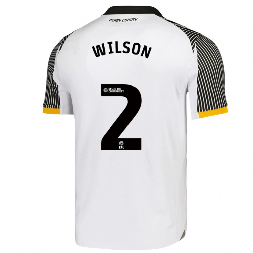 Danxen Kinderen Kane Wilson #2 Wit Zwart Thuisshirt Thuistenue 2025/26 T-Shirt