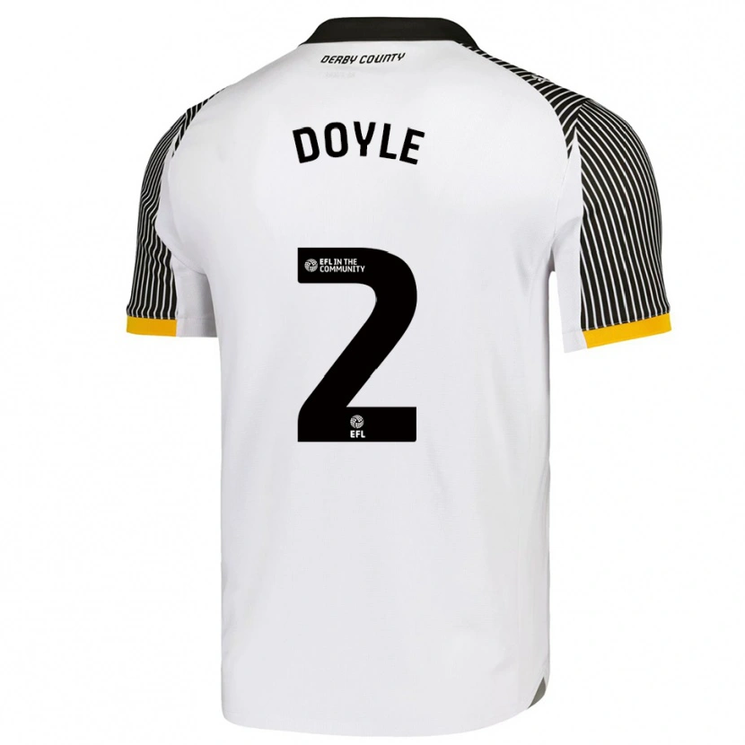 Danxen Kinderen Aj Doyle #2 Wit Zwart Thuisshirt Thuistenue 2025/26 T-Shirt