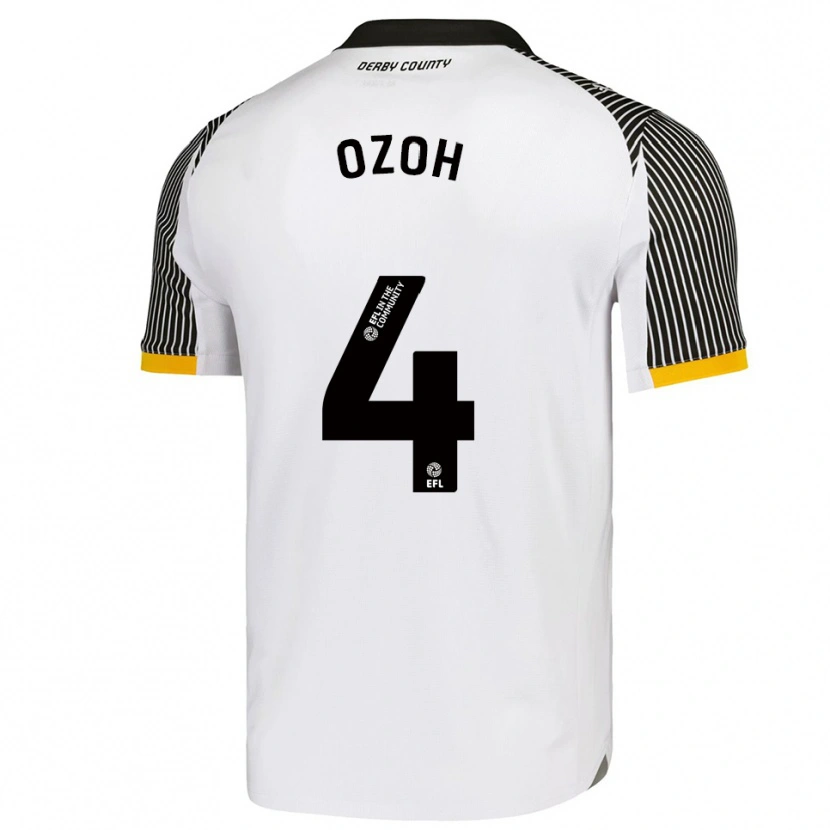 Danxen Kinderen David Ozoh #4 Wit Zwart Thuisshirt Thuistenue 2025/26 T-Shirt
