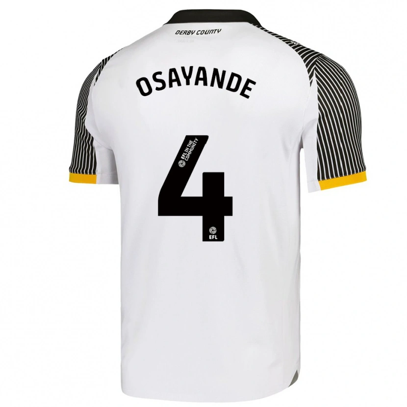 Danxen Kinderen Adisa Osayande #4 Wit Zwart Thuisshirt Thuistenue 2025/26 T-Shirt