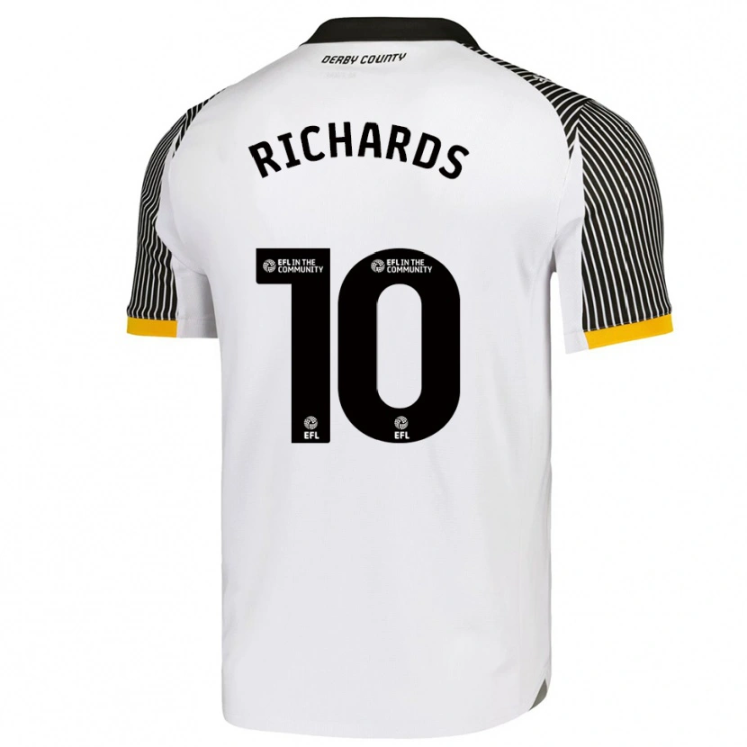 Danxen Kinderen Jerome Richards #10 Wit Zwart Thuisshirt Thuistenue 2025/26 T-Shirt