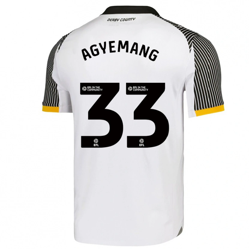 Danxen Kinderen Patrick Agyemang #33 Wit Zwart Thuisshirt Thuistenue 2025/26 T-Shirt