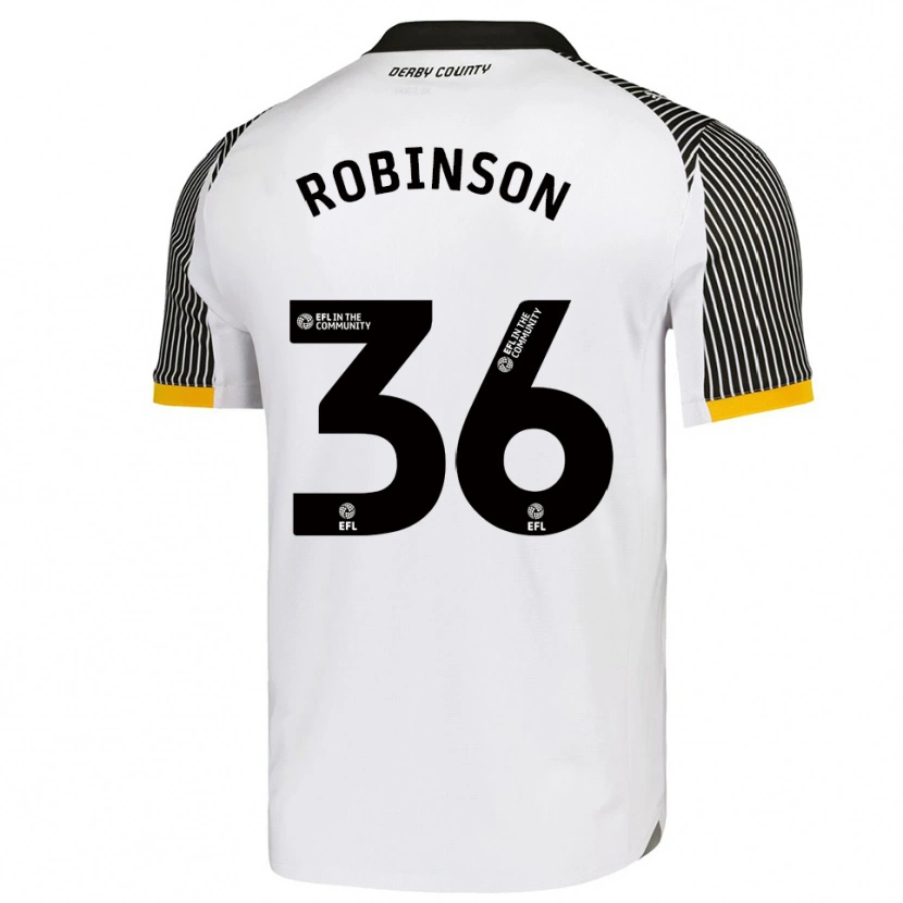 Danxen Kinderen Keilen Robinson #36 Wit Zwart Thuisshirt Thuistenue 2025/26 T-Shirt