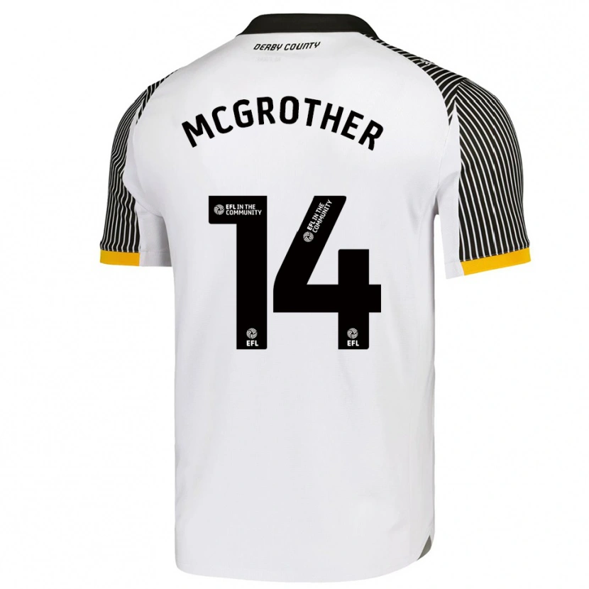 Danxen Kinderen Becky Mcgrother #14 Wit Zwart Thuisshirt Thuistenue 2025/26 T-Shirt