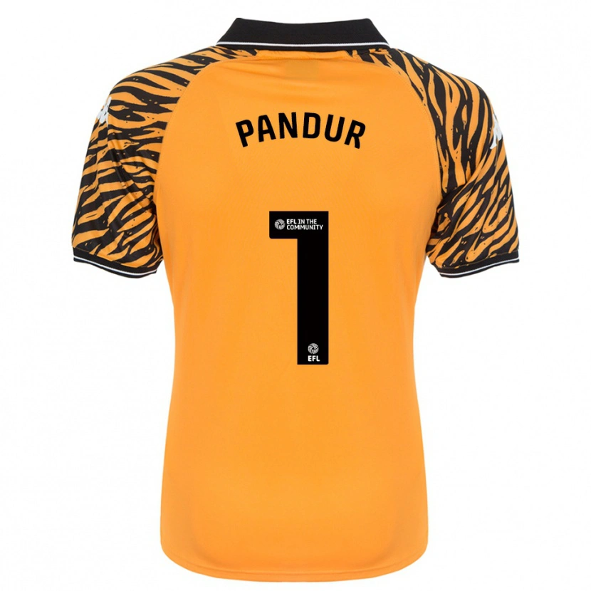 Danxen Kinderen Ivor Pandur #1 Oranje Zwart Thuisshirt Thuistenue 2025/26 T-Shirt