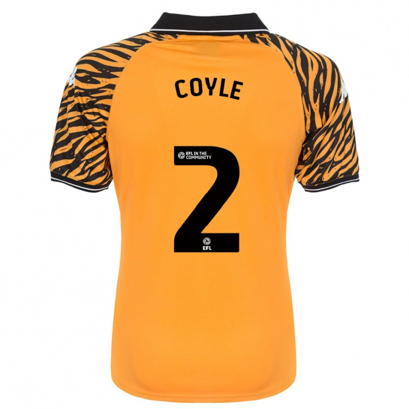Danxen Kinderen Lewie Coyle #2 Oranje Zwart Thuisshirt Thuistenue 2025/26 T-Shirt