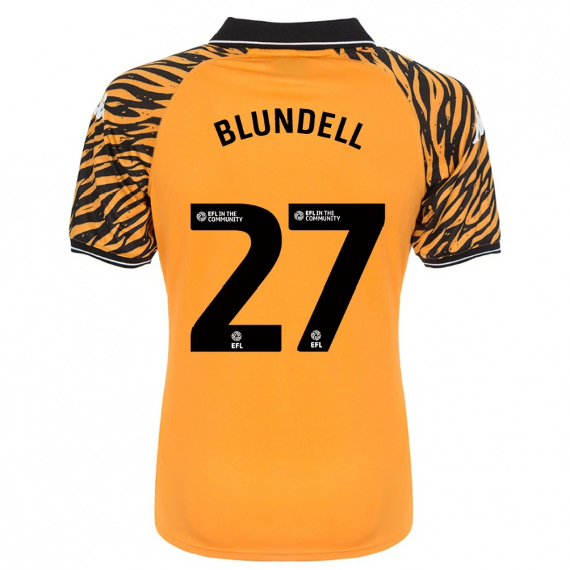 Danxen Kinderen Maddie Blundell #27 Oranje Zwart Thuisshirt Thuistenue 2025/26 T-Shirt