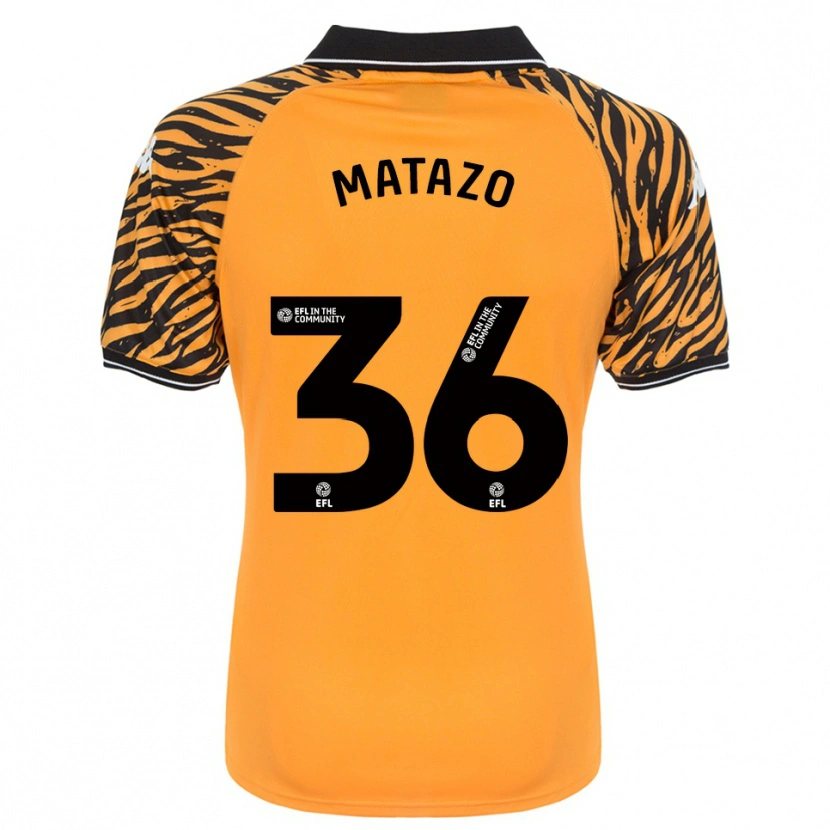 Danxen Kinderen Eliot Matazo #36 Oranje Zwart Thuisshirt Thuistenue 2025/26 T-Shirt