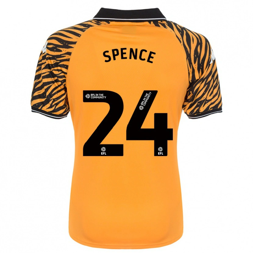 Danxen Kinderen Emily Spence #24 Oranje Zwart Thuisshirt Thuistenue 2025/26 T-Shirt